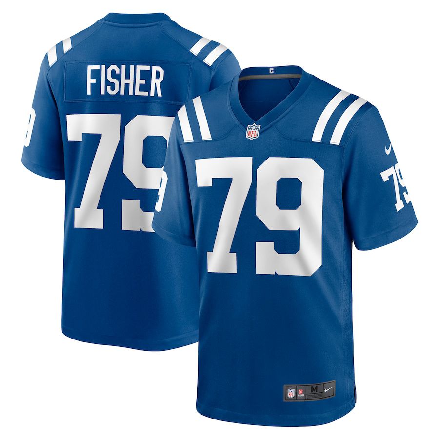 Men Indianapolis Colts 79 Eric Fisher Nike Royal Game Player NFL Jersey